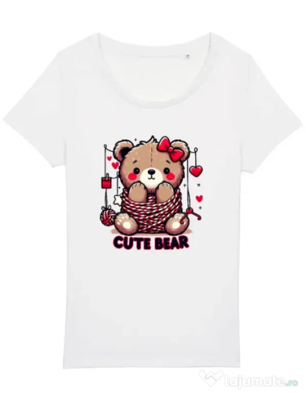 Tricou STANLEY STELLA dama CUTE BEAR 1 Alb