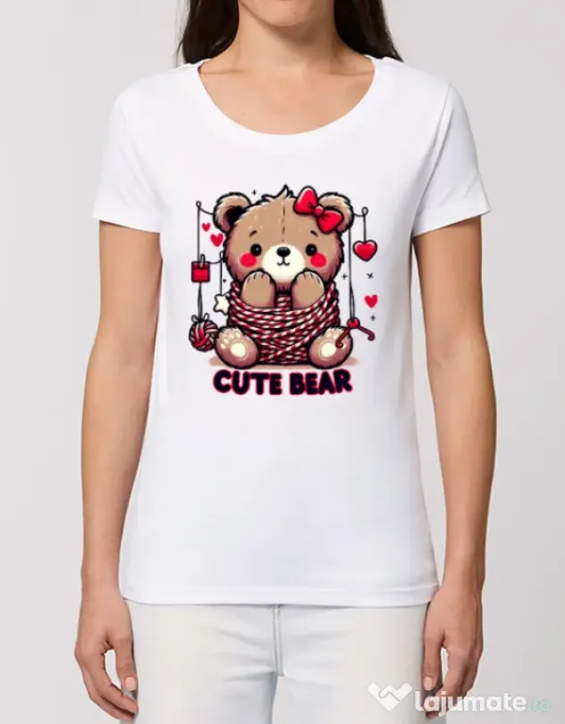 Tricou STANLEY STELLA dama CUTE BEAR 1 Alb