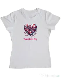 Tricou personalizat dama Valentine\'s Day 2025 Alb