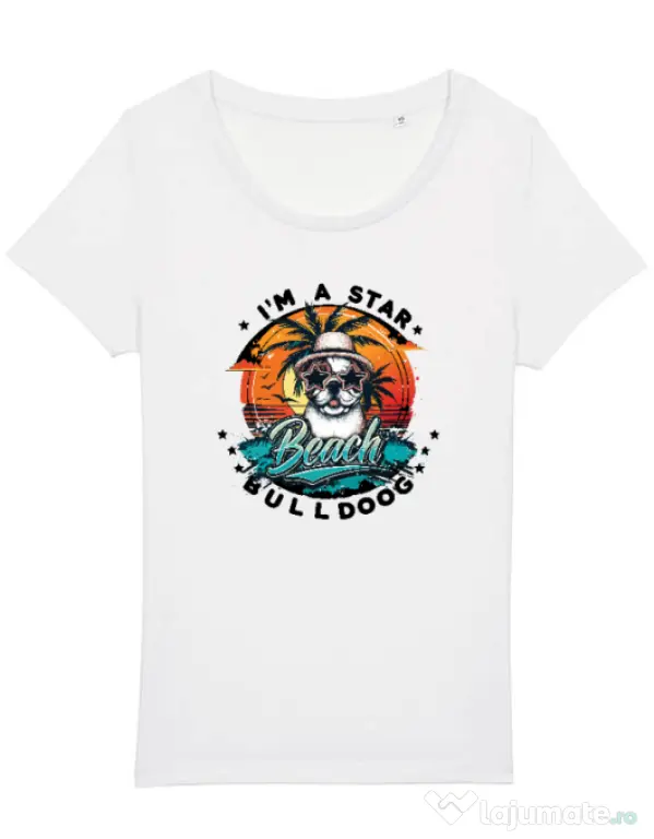 Tricou STANLEY STELLA dama BULLDOG 14 Alb