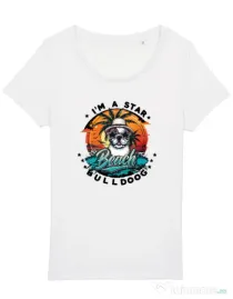 Tricou STANLEY STELLA dama BULLDOG 14 Alb