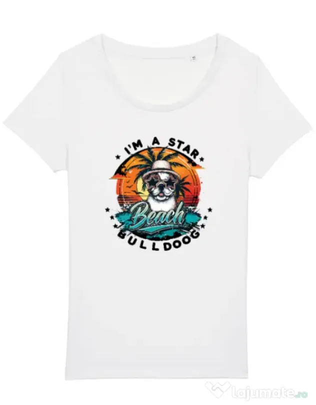 Tricou STANLEY STELLA dama BULLDOG 14 Alb