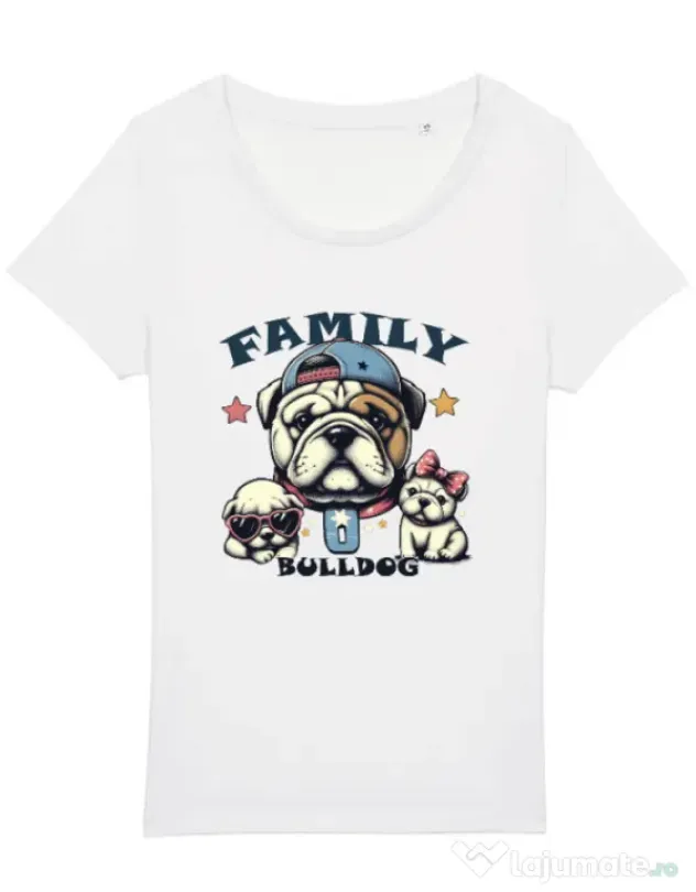 Tricou STANLEY STELLA dama BULLDOG 16 Alb