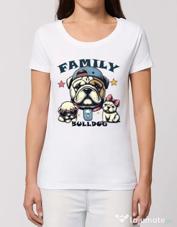 Tricou STANLEY STELLA dama BULLDOG 16 Alb