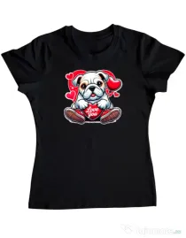 Tricou personalizat dama BULLDOG 102 Negru