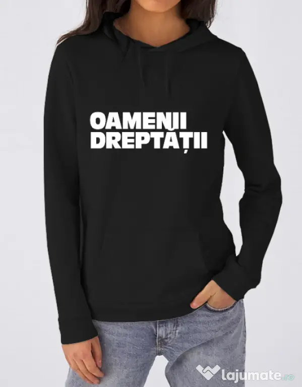 Hanorac dama cu gluga Tricou OD Negru