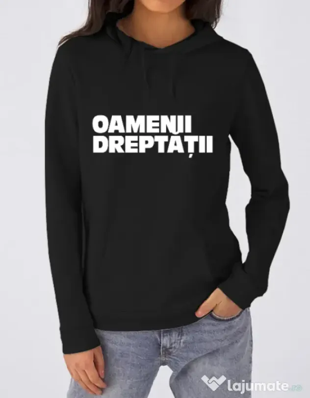 Hanorac dama cu gluga Tricou OD Negru
