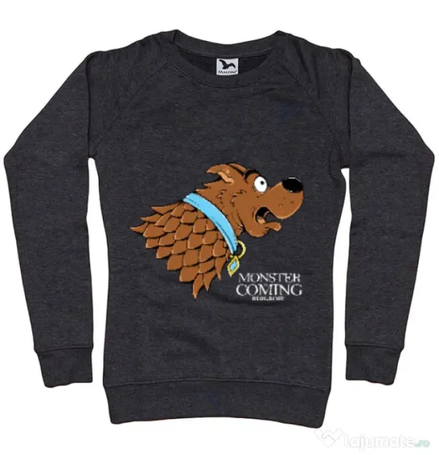 Bluza ADLER dama Monster is coming Negru melanj