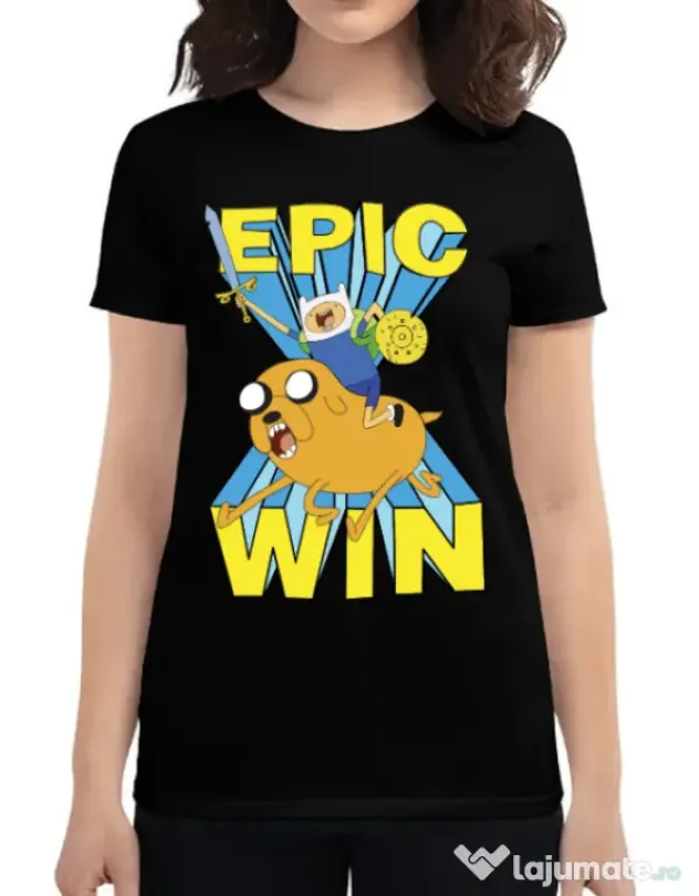Tricou ADLER dama Epic win Negru