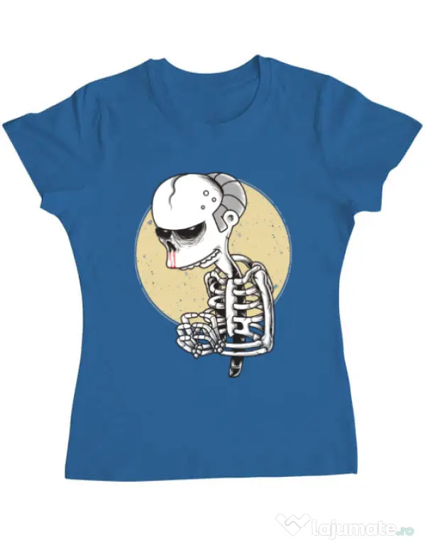 Tricou ADLER dama Death of Grandfather Albastru azuriu