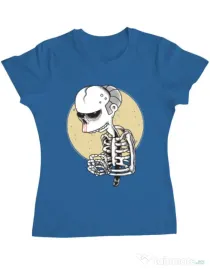 Tricou ADLER dama Death of Grandfather Albastru azuriu