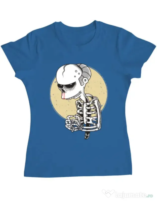 Tricou ADLER dama Death of Grandfather Albastru azuriu