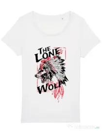 Tricou STANLEY STELLA dama The lone wolf Alb