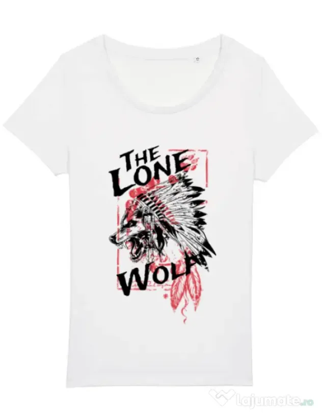 Tricou STANLEY STELLA dama The lone wolf Alb