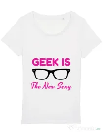 Tricou STANLEY STELLA dama Geek is the new sexy Alb