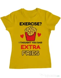 Tricou ADLER dama Exercise extra fries Galben