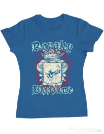 Tricou ADLER dama Royalty bloodline Albastru azuriu