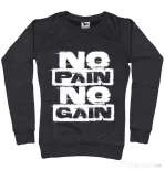 Bluza ADLER dama No pain, no gain Negru melanj