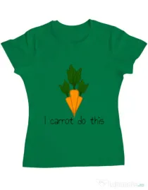Tricou ADLER dama I carrot do this Verde mediu