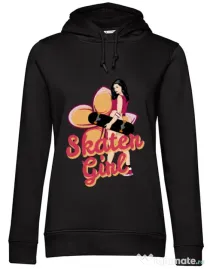 Hoodie dama cu gluga Skater Girl Negru
