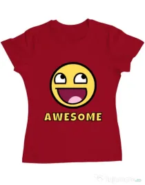 Tricou ADLER dama Awesome Rosu