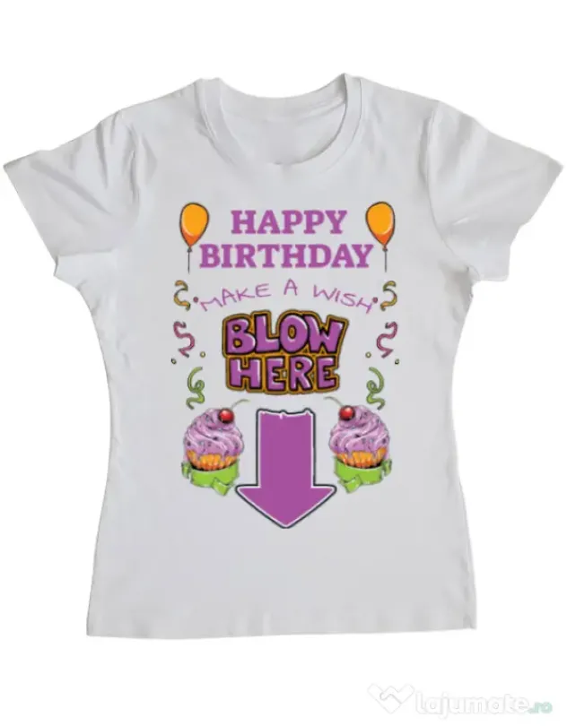 Tricou ADLER dama Make a wish Alb
