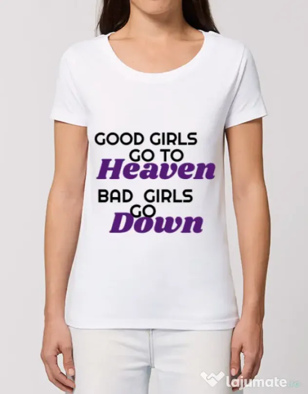 Tricou STANLEY STELLA dama Bad girls go down Alb