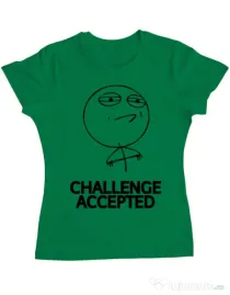 Tricou ADLER dama Challenge Accepted Verde mediu