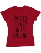 Tricou ADLER dama Cooler on the internet Rosu 