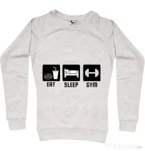 Bluza ADLER dama Eat sleep gym Migdala melanj