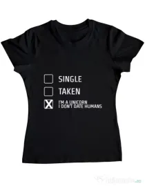 Tricou ADLER dama I'm a unicorn Negru