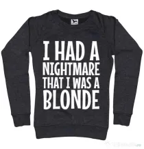 Bluza ADLER dama I had a nightmare Blonde Negru melanj