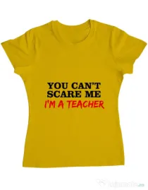 Tricou ADLER dama I'm a teacher Galben