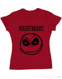 Tricou ADLER dama Nightmare Rosu