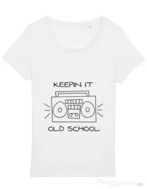 Tricou STANLEY STELLA dama Old school stereo Alb
