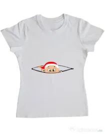 Tricou ADLER dama Peek a boo winter Alb