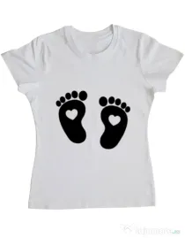 Tricou ADLER dama Picioruse Alb