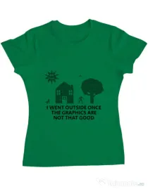 Tricou ADLER dama Reality graphics Verde mediu