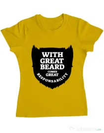 Tricou ADLER dama The great beard Galben