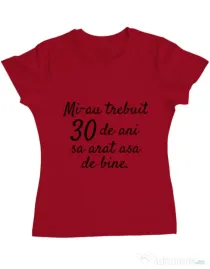 Tricou ADLER dama 30 de ani Rosu