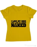 Tricou ADLER dama I like my bike Galben