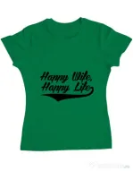 Tricou ADLER dama Happy life Verde mediu