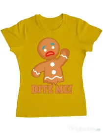 Tricou ADLER dama Bite me Galben