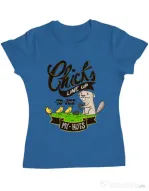 Tricou ADLER dama See my nuts Albastru azuriu