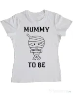 Tricou ADLER dama Mummy to be boy Alb