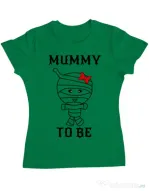 Tricou ADLER dama Mummy to be girl Verde mediu