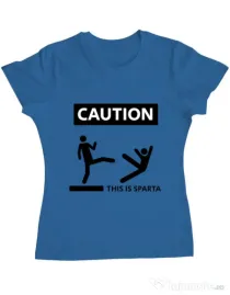 Tricou ADLER dama This is Sparta Albastru azuriu
