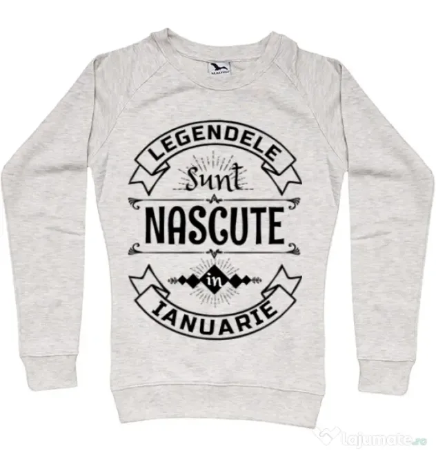 Bluza ADLER dama Legendele sunt nascute in Ianuarie Migdala melanj