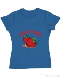 Tricou ADLER dama Sweet babe Albastru azuriu