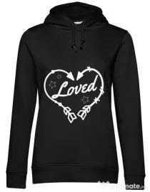 Hoodie dama cu gluga Loved Negru